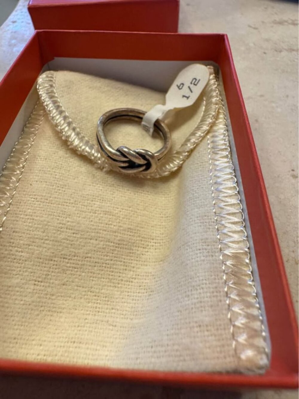 James Avery Lovers Knot retired ring 6.5